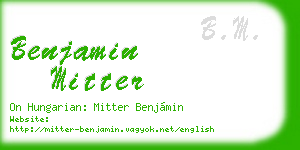 benjamin mitter business card
