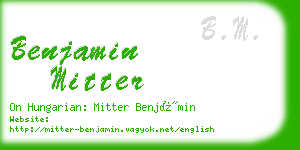 benjamin mitter business card